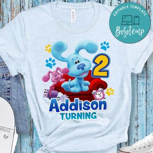 Blue's Clue Toddler Birthday PNG file template