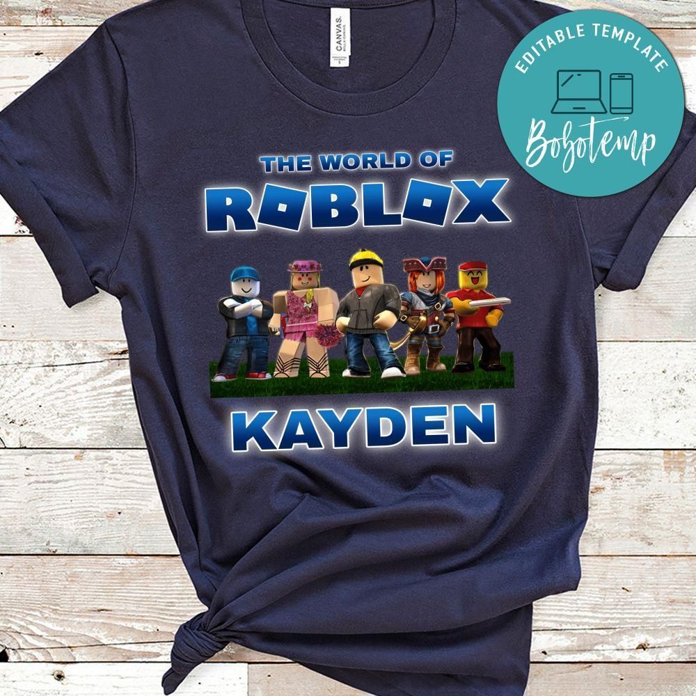 Custom The World of Roblox Birthday T-Shirt for Boy