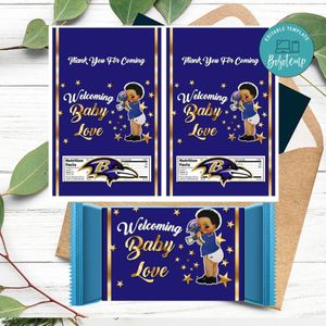 Baltimore Ravens Candy Bar Wrapper Digital File Printable Instant Download