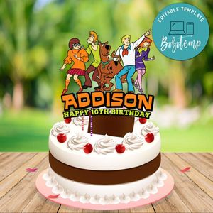 Scooby Doo Birthday Centerpiece Template Printable Instant Download