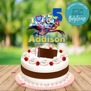 Disney TOTS Birthday Cake Topper Template Printable Instant Download