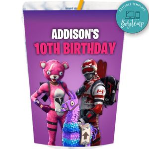 Gamer Capri Sun Labels Digital File Printable Instant Download