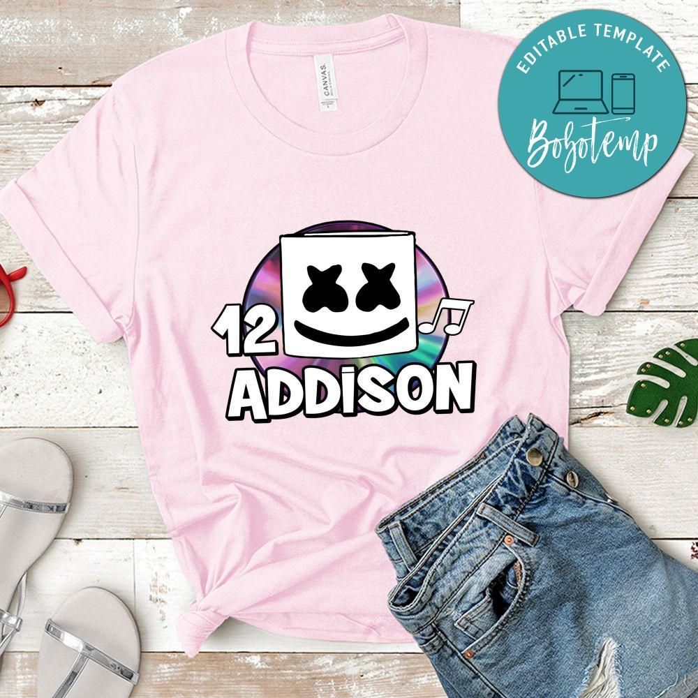 Custom Dj Marshmello Birthday Shirt for Kid
