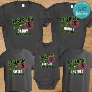 Laser tag Birthday Family Matching Party PNG file template
