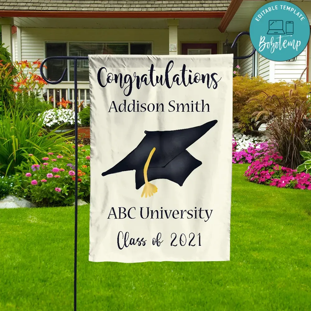 College Graduation Class of 2021 Garden Flag Bobotemp