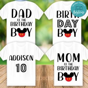 Mickey Mouse Birthday Boy Pumpkin Iron On Transfer Shirt Template Instant Download