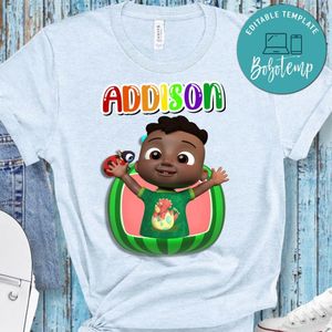 African Cocomelon Shirt PNG Customizable Template Instant Download