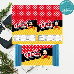 Mickey Mouse Rice Krispie Treat Digital File Printable Instant Download