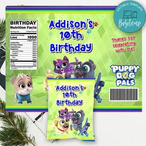 Puppy Dog Pals Chip Bag Digital File Printable Instant Download