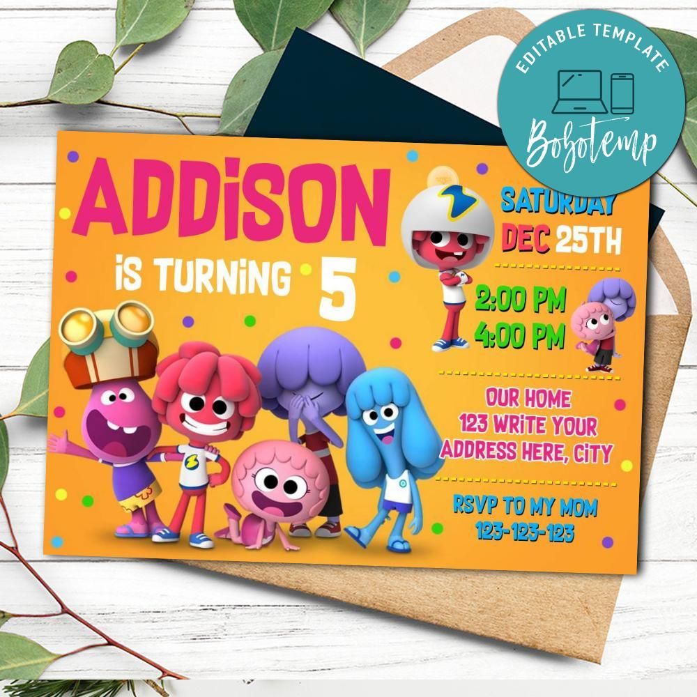 Jelly Jamm Invitation Template to Print at Home | Bobotemp