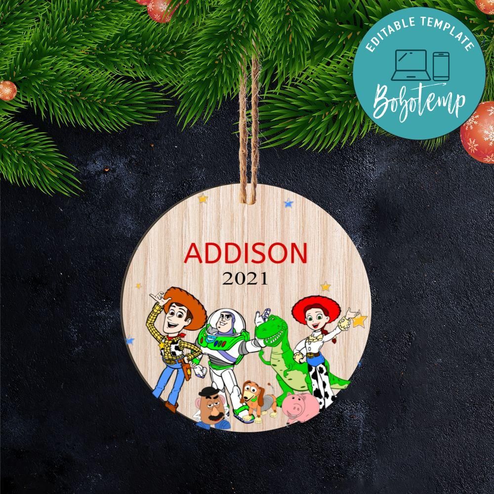 Disney Toy Story Christmas Wood Ornament Gift Bobotemp