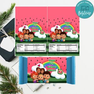 Cocomelon hershey Candy Bar Wrapper Digital File Printable Instant Download