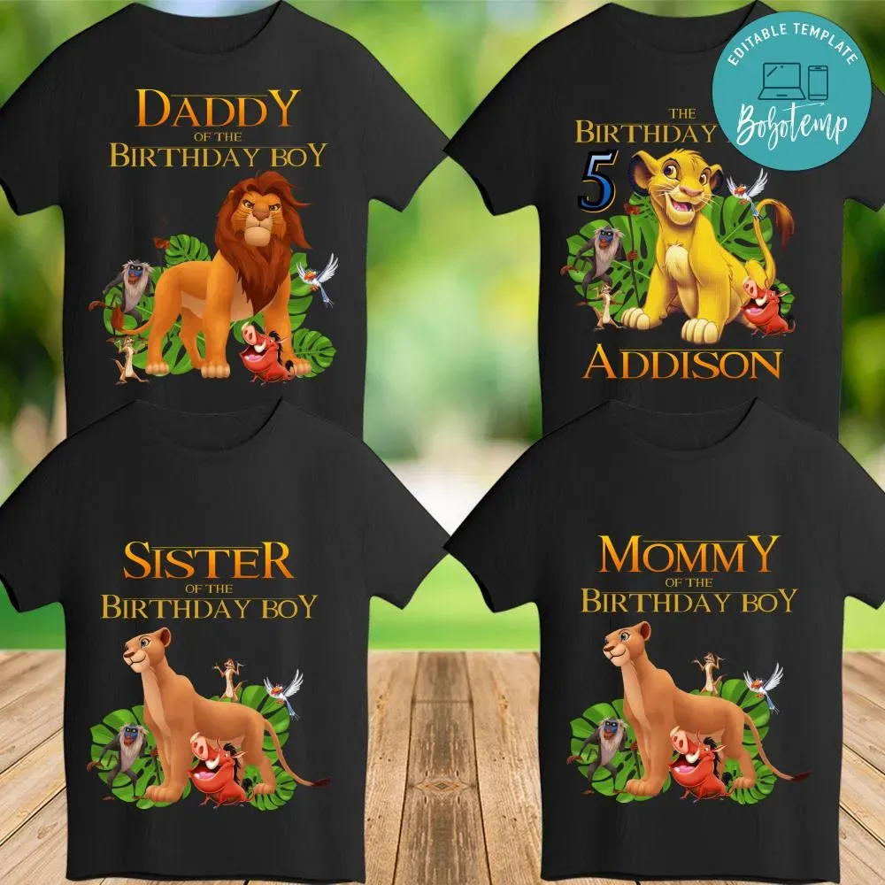 Printable Lion King Birthday Shirt For Family Digital File Diy Roblox King Shirt Template Roblox King Shirt Template Printable Lion King Birthday Shirt For Family Digital File Diy