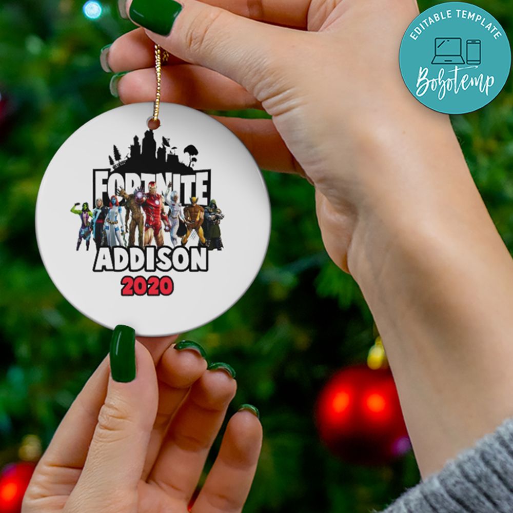 Gamer Marvel Christmas Plastic Ornament Gift | Bobotemp
