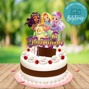 Printable Sunny Day Birthday Cake Topper Template Instant Download