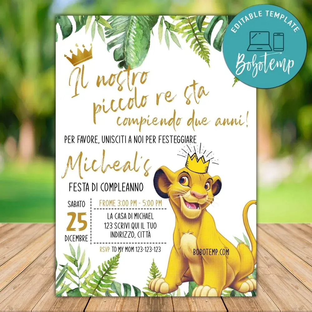 Set Stoviglie Compleanno Il Re Leone - 51 Pezzi Con Tovaglia, Piatti, Bicchieri E Tovaglioli - Foto 2