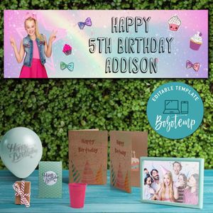 Jojo Siwa Birthday Banner Printable Instant Download