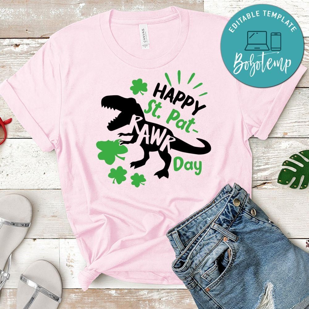 St Patrick's Day Dinosaur PNG file template