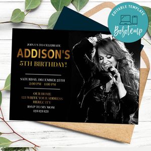 Jenni rivera Invitation Customizable Template Instant Download