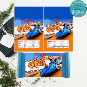 Hot Wheels Birthday Rice Krispie Treat Digital File Printable Instant Download