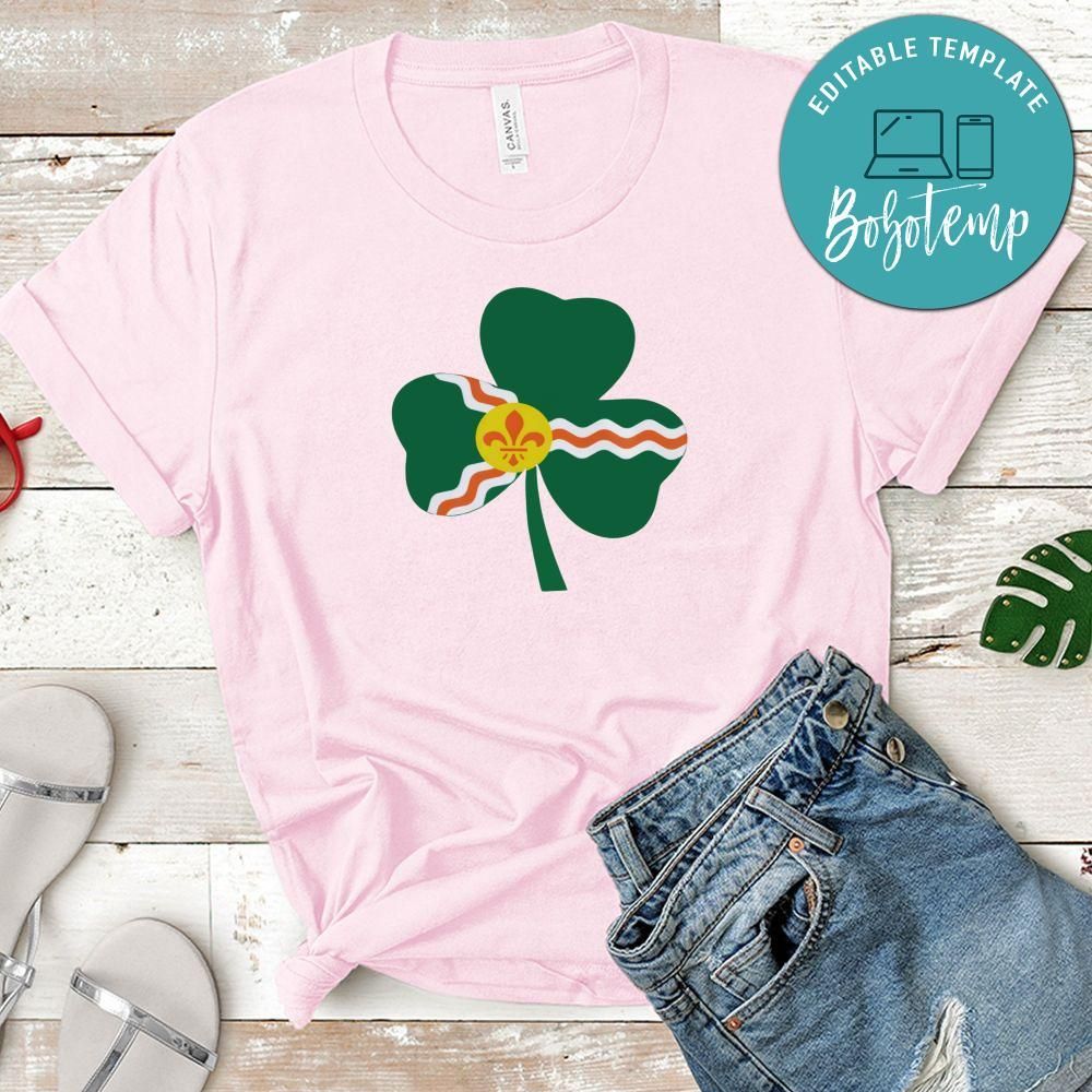 Saint louis flag shamrock St. Patrick's Day PNG file template