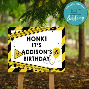 Printable Honk! It's My Birthday Yarn Sign Digital File Instant Download