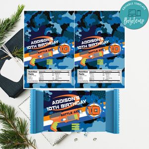 Nerf Dart Wars Birthday Rice Krispie Treat Digital File Printable Instant Download