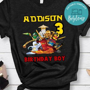Custom Ninjago 5th Birthday Shirt for Boy