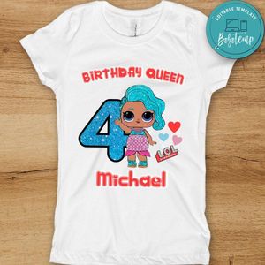 Lol Birthday Queen PNG file template