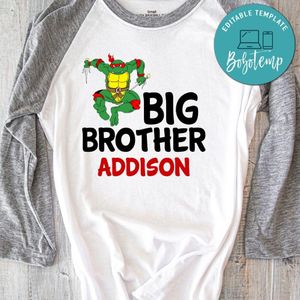 Ninja turtle Big Brother Iron On Transfer Shirt Template Instant Download