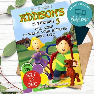 Henry's world Invitation Customizable Template Instant Download