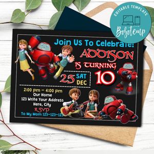 Superbook Birthday Flyer Printable Instant Download