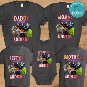 Hotel Transylvania Family Matching Party PNG file template