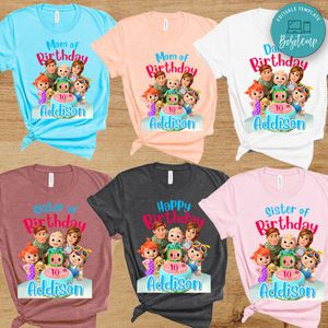 Cocomelon Birthday Family Matching Party Shirts