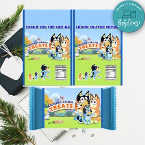 Bluey Rice Krispie Treat Digital File Printable Instant Download