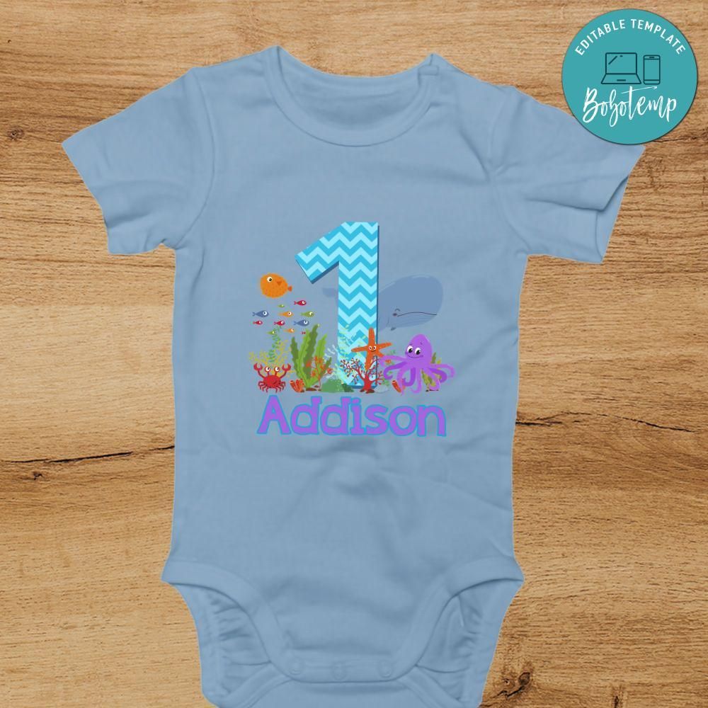 Under Sea 1st Birthday Bodysuit