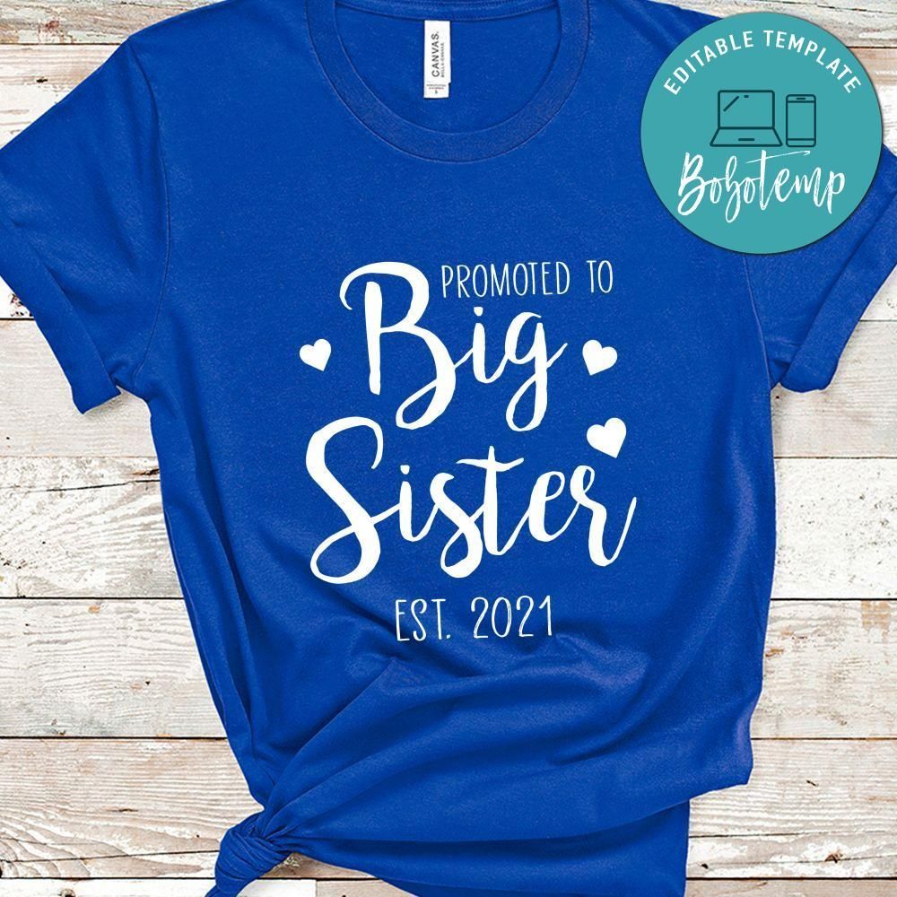 Promoted to Big Sister Shirt - New Big Sister Shirt with Hearts