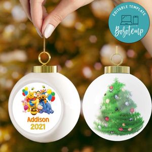 Winnie the pooh Christmas Ball Ornament Gift
