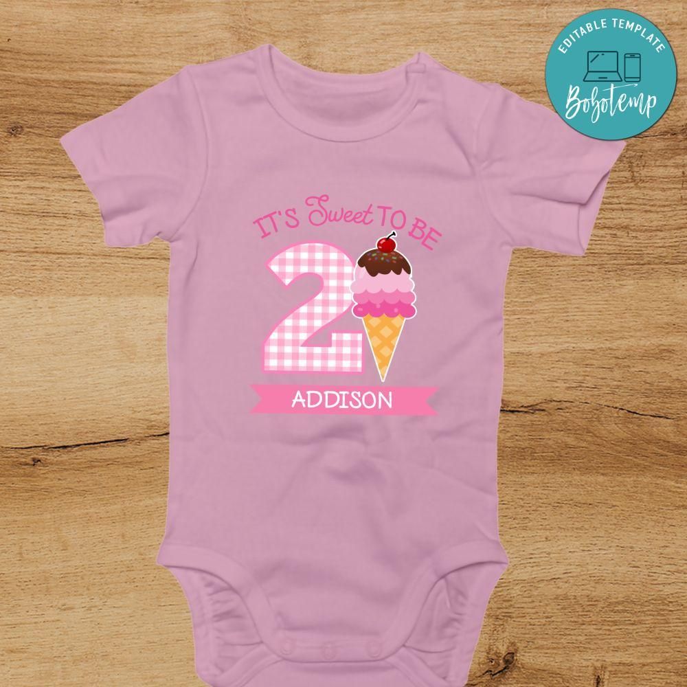 It's Sweet To Be 2 Birthday Bodysuit