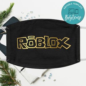 Roblox Logo Gold Washable Face Mask