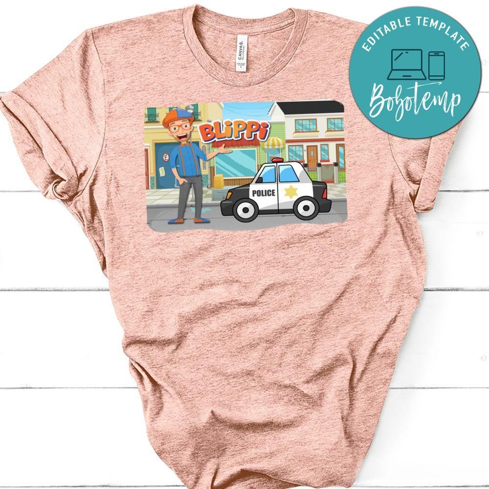 Blippi Police Car Song Inspired T-Shirt for Toddler