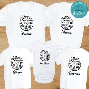 Disney World Traveler Family Trip PNG file template