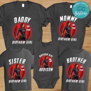Black Widow Birthday Family Trip Vacation PNG file template