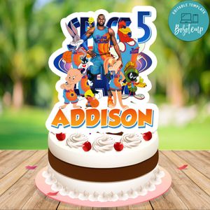 Space jam 2 Birthday Cake Topper Template Printable Instant Download