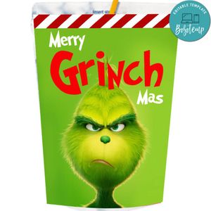 Grinch Capri Sun Labels Digital File Printable Instant Download