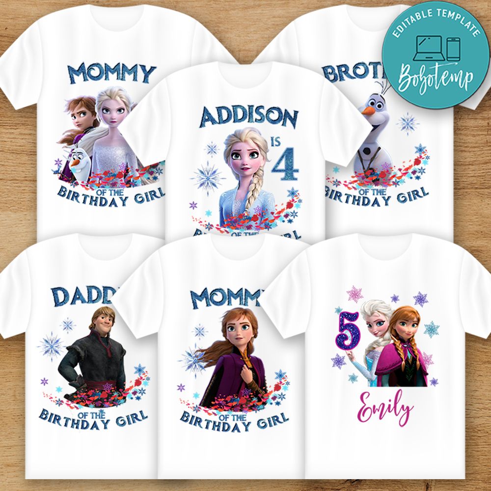 Disney Frozen 2 Family Matching Iron On Transfer Shirt Bobotemp