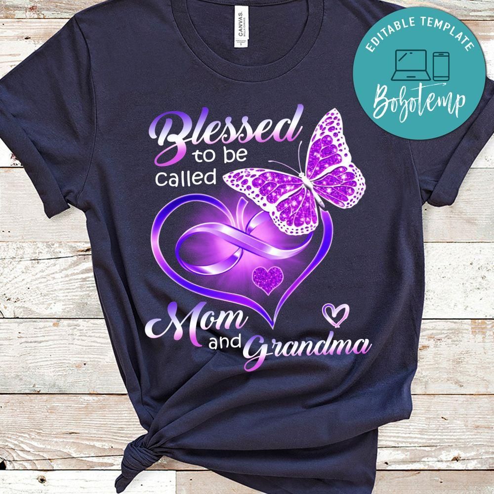 Blessed To Be Called Mom And Grandma PNG file template