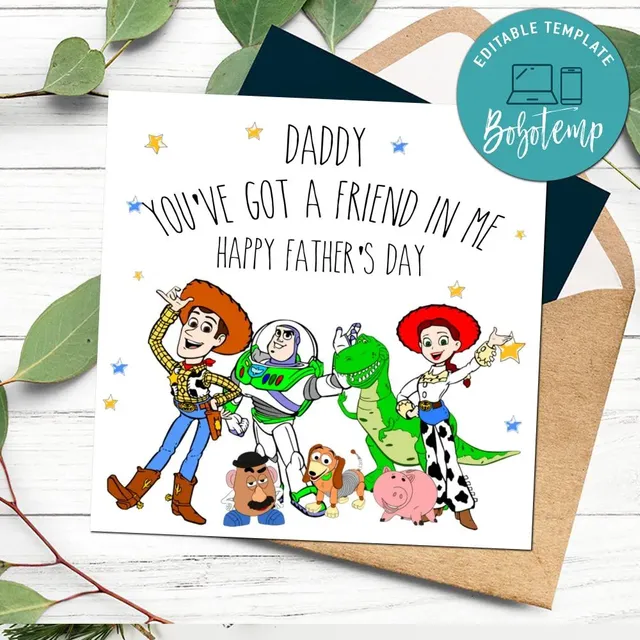 daddy you ve got a friend in me happy fathers day card printable bobotemp