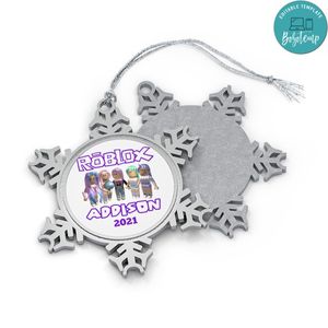 Girl Roblox Pewter Snowflake Ornament Gift