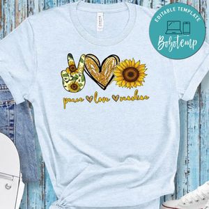 Peace love Sunshine Cute Gift PNG file template